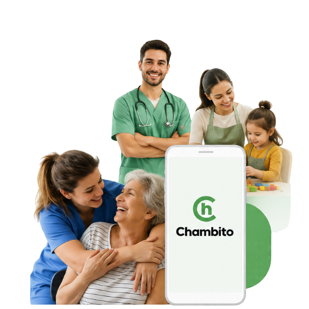 Prestadores de Chambito junto a la app